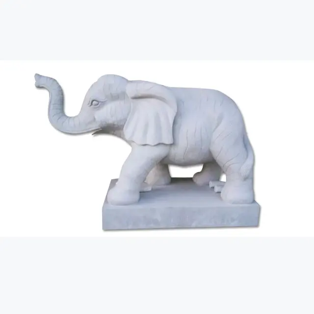 Özel hayvan taş oyma el sanatları taş oyma ve heykel parkı dekorasyon granit fil heykel