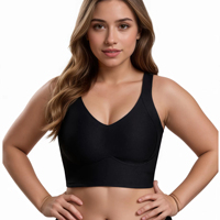 Sujetador Premium Grande con Push-Up, Largo, Disimula la Grasa de la Espalda, Transpirable, Minimizador de Busto Completo, Antideslizante, para Mujer, Talla Grande