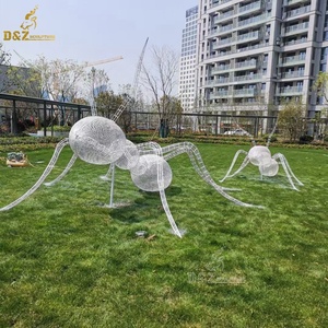 Scultura a grandezza naturale delle formiche di marcia del filo di acciaio inossidabile della decorazione moderna dello zoo del parco da vendere - Product Image 1