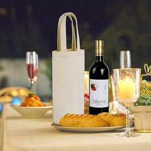 Portable Durable Multi-Purpose Washable Bottle <b>Bag</b> Reusable Cotton <b>Canvas</b> Carrier Wine Tote <b>Bags</b> - Product Image 6