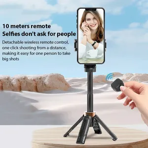 Trépied perche à <span class=keywords><strong>selfie</strong></span> mini portable universel pliable en plastique avec télécommande sans fil détachable pour iPhone 17 Pro Max - Product Image 5