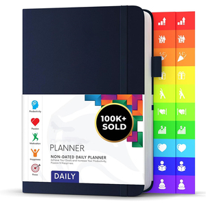 Carnet de planification personnelle – Design sans date – Marque-pages en ruban – Objectifs et planification des affaires personnelles et professionnelles - Product Image 1