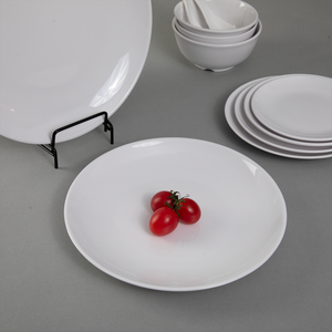 Juego de Platos poco profundos redondos de Color sólido de <span class=keywords><strong>melamina</strong></span>, platos para servir bistec occidental para hoteles, restaurantes, logotipo personalizado disponible al por mayor - Product Image 1