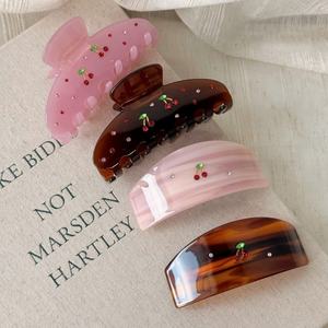 מותאם אישית רב עיצוב בנות כוכבי דובדבן מתוק עם נצנצים שיער צבוע קליפ עבור נשים צרפתית אצטט אביזרים לשיער - Product Image 4