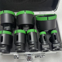 Drills-king OEM Coffret portable en aluminium pour outils, jeu de forets diamantés brasés sous vide pour carreaux de porcelaine Arix Matrix