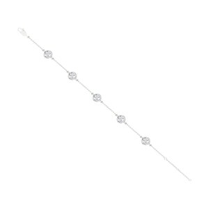 Bracelet chaîne de luxe pour femme avec diamants sertis, en argent sterling 925 plaqué or, bijoux de mode hip-hop personnalisés - Product Image 1