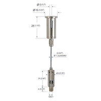 Accessoires de quincaillerie pour lampes 1.2mm 304 Câble en acier inoxydable Laiton Deux trous Pince à câble Kit de suspension