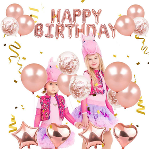 Ensemble de décoration de ballons or rose, fournitures pour fête d'anniversaire, décoration de fête joyeuse, décoration de mariage - Product Image 3