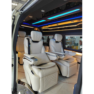 Nouveau siège de voiture d'aviation de luxe en cuir artificiel personnalisé professionnel avec réglage électrique du dossier et charge sans fil - Product Image 1