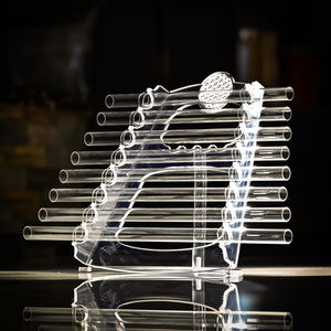 SUCCESS Harpe chantante en cristal de quartz transparent de haute qualité, instruments de guérison sonore avec étui de transport et mallette offerte - Product Image 1