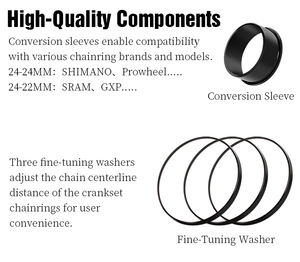<span class=keywords><strong>Eje</strong></span> de <span class=keywords><strong>Pedalier</strong></span> Roscado <span class=keywords><strong>Hueco</strong></span> LEBYCLE BB91 68-73mm con Rodamiento de Acero Cerámico para Bielas Shimano - Product Image 5