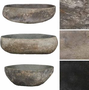 Fregadero de encimera de piedra de Río Natural ovalado moderno personalizado CF, lavabo de baño moderno para el hogar, Hotel, comedor, lavabo de encimera - Product Image 5
