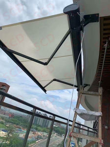 Auvent de Projection de jardin rétractable en métal, bâche de Patio complète, automatique, 3m/3.5m/<span class=keywords><strong>4m</strong></span> - Product Image 3