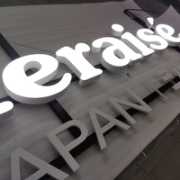 Lettres en acrylique personnalisées avec éclairage frontal LED, enseignes électroniques en acrylique, lettres lumineuses LED néon pour les entreprises de publicité en extérieur