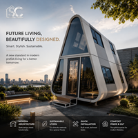 Maison conteneur préfabriquée innovante et écologique, pod de vie modulaire moderne, contrôle intelligent, garantie durable de 5 ans, étoile
