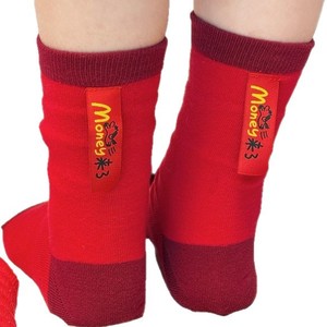 Red Women's Mid-Calf <b>Socks</b> Pure Cotton Thermo Winter <b>Cartoon</b> Label New Year Gift Unisex Slouch <b>Socks</b> - Product Image 3
