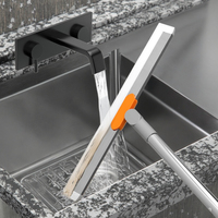 Balai magique multifonctionnel en silicone, essuie-glace pour fenêtres, raclette en caoutchouc rotative, manche télescopique en plastique, écologique, haute qualité