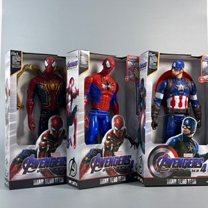 Figura de acción de <span class=keywords><strong>Marvel</strong></span> de 12 pulgadas y alta calidad, personalizable, de Spiderman, <span class=keywords><strong>Ironman</strong></span> y Capitán América, modelo de juguete para niños, venta al por mayor - Product Image 1