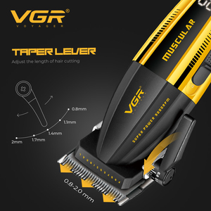 ปัตตาเลี่ยนตัดผม Vgr Muscular V-285 S4 รุ่นมืออาชีพสำหรับผู้ชาย เครื่องตัดผมไฟฟ้าพร้อมหน้าจอ LED ดิจิตอล ปรับระดับได้ - Product Image 5