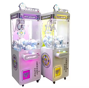 Machine à griffes commerciale à monnayeur, entièrement transparente, néon, la plus vendue, pour peluches - Product Image 3