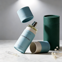 Tube en papier biodégradable avec logo imprimé personnalisé pour l'emballage de cosmétiques, de parfums, d'huiles essentielles et de soins de la peau, vente en gros de haute qualité