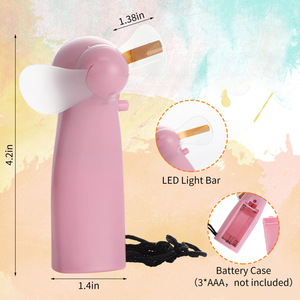 Ventilador LED Portátil Personalizado con Logotipo y Mensaje, Mini Ventilador LED con Mensaje Programable, Ventilador de Mano con Luz LED - Product Image 5