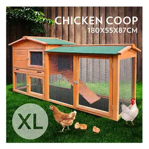 Barato jaulas de transporte grande de pollo coop conejo de casa de madera de jaulas para venta