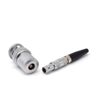 Mini conector de autobloqueo Push-Pull de metal de 1pin, interfaz de señal impermeable para equipos industriales
