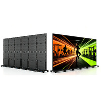 Faltbarer LED-Poster-Bildschirm P2.5 GOB Innen/Außen IP65 3840x2160 Aluminium-Guss Eingebautes CMS Bodenstehend mit Rädern Digital