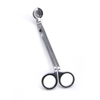 Ciseaux coupe-mèche de bougie en acier inoxydable noir mat PJ02B, outil pour bougie