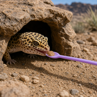 Cuillère pour reptiles, outil d'alimentation à long manche pour mélanger la poudre et les fruits, adapté aux gecko cranté, gargoyle, dragon barbu