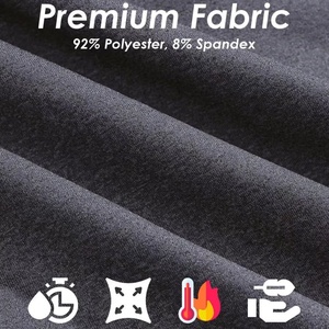 Sudadera deportiva de hombre con media cremallera, forro polar premium, color heather, manga larga, para golf, con cremallera de media cuarto, estampado personalizado - Product Image 6