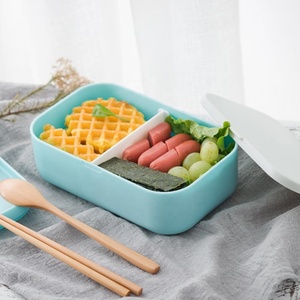 Boîte à lunch Premium avec diviseur mobile Couverts Nouveau design en plastique sans BPA Brotdose Mit Trennwand <span class=keywords><strong>kinder</strong></span> Kunsstoff 2 Deckel - Product Image 6