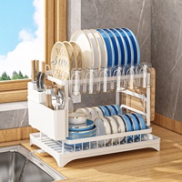 Étagère de cuisine multifonctionnelle en métal la plus vendue, égouttoir à vaisselle, support de rangement pour bols, assiettes et baguettes