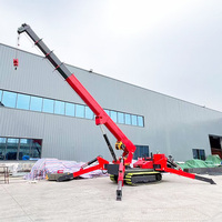 Guindaste Aranha Móvel Tonlita Novo de 10 Toneladas e 21m, Hidráulico, a Diesel e Elétrico, com Cesto para Pessoal