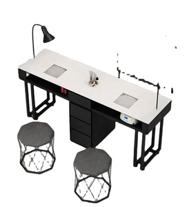 Suessen Marble Nail Recorte Mesa Silla Mesa Para <span class=keywords><strong>Uñas</strong></span> Salón Nail <span class=keywords><strong>Esteticista</strong></span> Mesa Con Hoover - Product Image 4