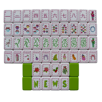 Nuevo Juego de Fichas de Mahjong Personalizadas MERRY-ISH, Fichas de Mahjong Americanas de Lujo, Entretenimiento de 4 Capas, Fichas de Mahjong Navideñas