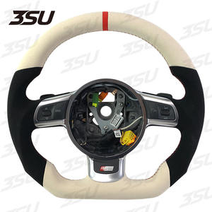 Volant en cuir pour Audi TT TTS TTRS S3 S4 S5 <span class=keywords><strong>A3</strong></span> A4 A5 A6 Pièces automobiles en fibre de carbone 2010 2011 2012 2013 2014 2015 - Product Image 1