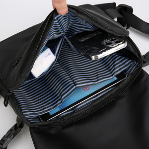 Waterproof Breathable <b>Crossbody</b> <b>Bag</b> Flap Minimalist Design <b>Large</b> Capacity Stylish Sports <b>Bag</b> Lid Casual Students Men Street - Product Image 5