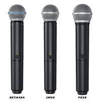 Microphone serre-tête sans fil professionnel UHF 2 canaux BLX4 avec suppression du bruit pour le chant en église et la diffusion