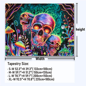 Cá Nhân Biểu Tượng Vải Tùy Chỉnh UV Blacklight Tấm Thảm Tường Treo Phòng Trang Trí Thẩm Mỹ Thiên Hà Không Gian Tùy Chỉnh Tấm Thảm - Product Image 3