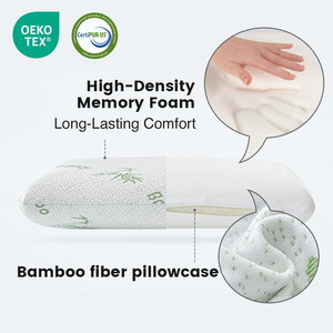 공장 직송 빵 모양 흰색 대나무 섬유 맞춤 호텔 커플 베개 마사지 메모리 폼 목 베개 - Product Image 3