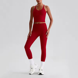 Set <span class=keywords><strong>Fitness</strong></span> 80% in poliestere/20% Spandex da donna in tessuto riciclabile ecologico per donne, Set di Yoga per il <span class=keywords><strong>Fitness</strong></span> - Product Image 3