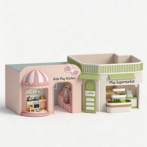 Équipement de terrain de jeu intérieur commercial personnalisé : espace de jeu souple avec maisonnette de jeu de rôle, cuisine d'imitation et filet d'escalade pour enfants à vendre - Product Image 2