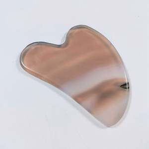 DIY gema logotipo personalizado ágata gris estiramiento facial mariposa Jade masaje Gua Sha amatista herramienta cristal de cuarzo - Product Image 5