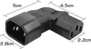 <strong>Plug</strong> <strong>Power</strong> Cord <strong>IEC</strong> 320 <strong>Plug</strong> Connector C14 to C13 <strong>Power</strong> <strong>Plug</strong> Adapter - Product Image 6