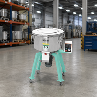 Mélangeur vertical compact de 25 kg pour granulés plastiques et masterbatch, idéal pour les machines de moulage par injection