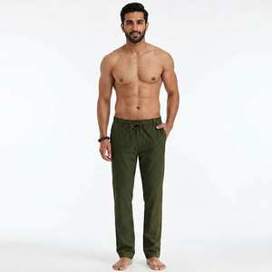 Pantalones de Hombre 100% Algodón, Pantalones Casuales, Pantalones Delgados Elásticos, Pantalones de Traje Rectos - Product Image 1