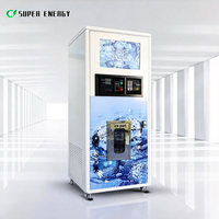 Distributeur automatique de glace 24h/24, alimenté par énergie solaire, pour l'extérieur, glace en cubes en vrac avec sacs