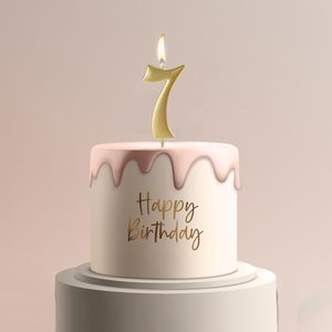 Grande bougie d'anniversaire numérique créative dorée en forme de boule, fournitures de décoration de gâteaux d'anniversaire, Noël, Nouvel An, Halloween, en cire de paraffine - Product Image 6